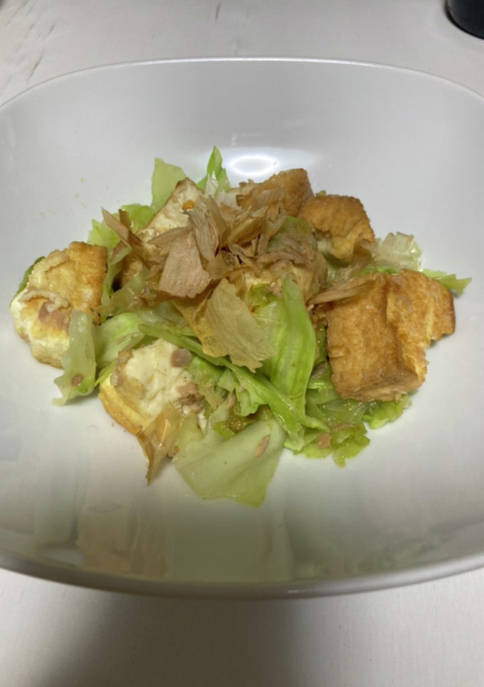 厚揚げとキャベツ炒め（しょうが風味）-レシピのメイン写真