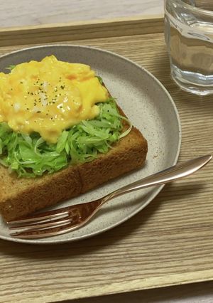 キャベたまトースト-レシピのメイン写真