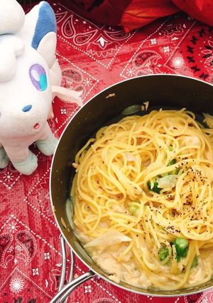 山で作れる甘酒クリームパスタ-レシピのメイン写真