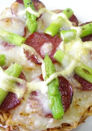 ★インスタントラーメン♪新食感ピザ★-レシピのメイン写真