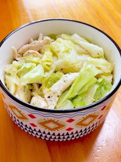 サラダチキンとキャベツの簡単あえもの-レシピのメイン写真
