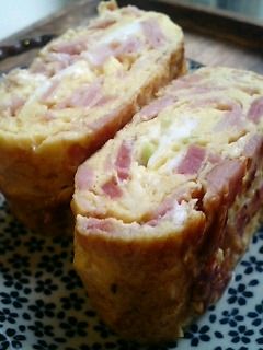 ハムと葱の卵焼き-レシピのメイン写真