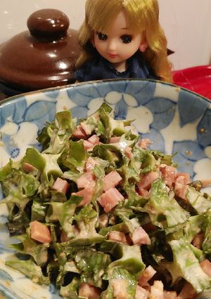 リカちゃん♡四角豆のハムごまマヨ和え*‧-レシピのメイン写真