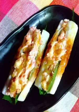 ちくわのめんたいクリームチーズ-レシピのメイン写真