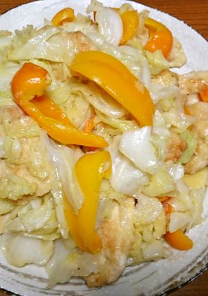 鶏むね肉とキャベツのバター醬油炒め-レシピのメイン写真