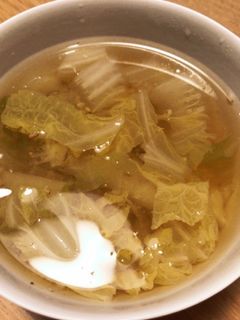 生姜と白だしで白菜のポカ2スープ✩.*˚-レシピのメイン写真