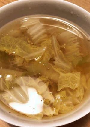 生姜と白だしで白菜のポカ2スープ✩.*˚-レシピのメイン写真