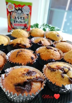 スライス生チョコとちおとめ入りマフィン！-レシピのメイン写真