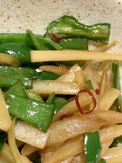 大根の皮とピーマンで弁当のおかず-レシピのメイン写真