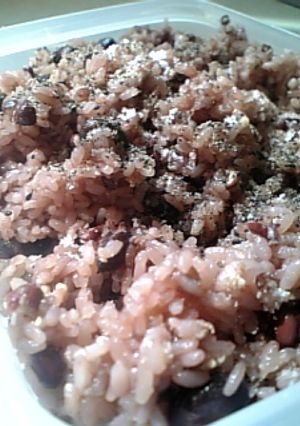 圧力鍋でラクラクお赤飯♪-レシピのメイン写真