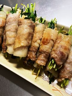 豆苗とえのきの肉巻き-レシピのメイン写真