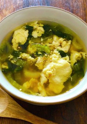 チンゲン菜と卵のほっこりスープ-レシピのメイン写真