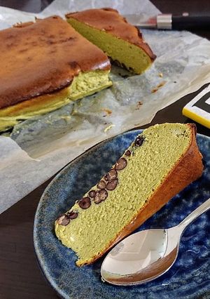 抹茶入り◇低糖質◇バスク風チーズケーキ-レシピのメイン写真