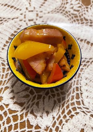 お弁当！常備菜に！パプリカベーコン炒め-レシピのメイン写真