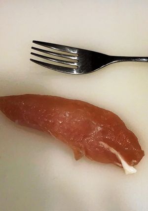包丁要らず 鶏ササミのスジ取り-レシピのメイン写真