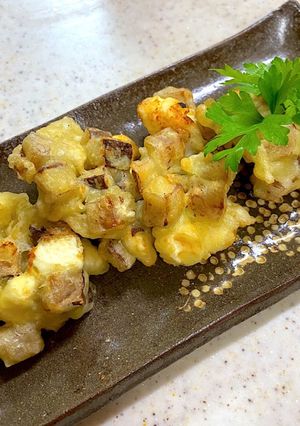 いぶりがっことクリームチーズの天ぷら-レシピのメイン写真