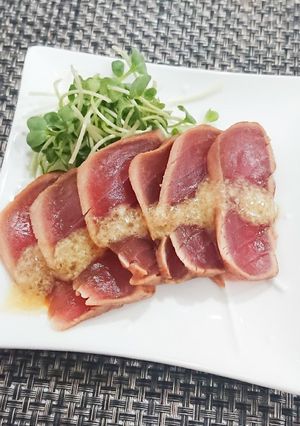 あぶり漬けまぐろのカルパッチョ風-レシピのメイン写真