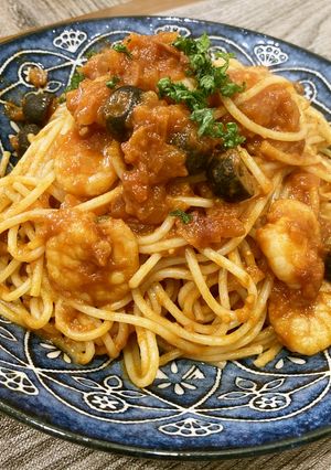 トマトジュースでプッタネスカ風-レシピのメイン写真
