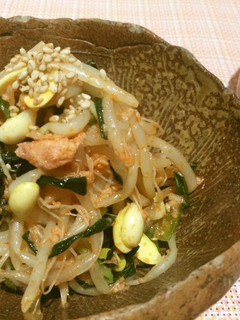 ラー油鮭ンと豆もやしのナムル-レシピのメイン写真