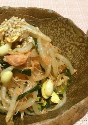 ラー油鮭ンと豆もやしのナムル-レシピのメイン写真