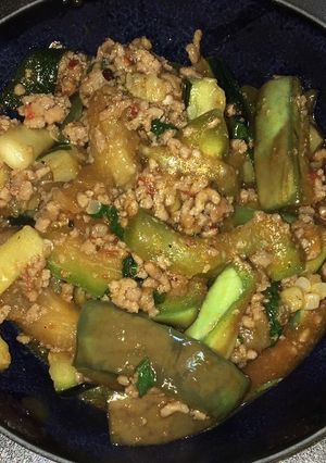 ズッキーニと狩留家茄子の大葉麻婆-レシピのメイン写真