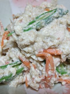 鶏肉とオクラの白和え-レシピのメイン写真