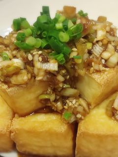 ☆厚揚げ豆腐☆にんにく醤油だれ♪-レシピのメイン写真