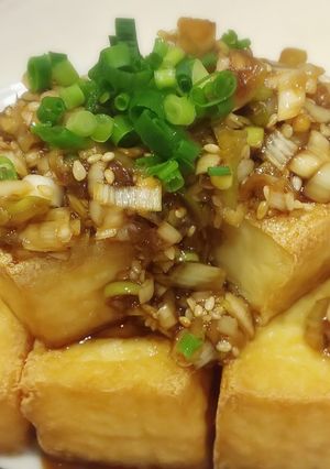 ☆厚揚げ豆腐☆にんにく醤油だれ♪-レシピのメイン写真