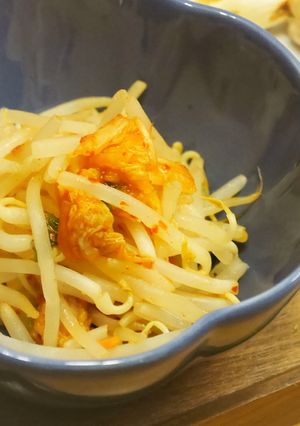 簡単おつまみ★レンチンもやしのキムチあえ-レシピのメイン写真