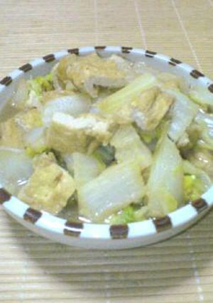 オカン直伝！　白菜と油揚げの炊いたん-レシピのメイン写真