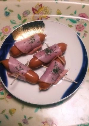 超簡単に！ウインナーのハム巻き-レシピのメイン写真