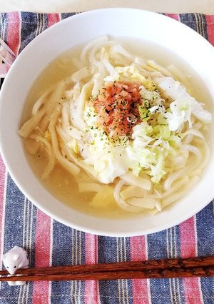 暖か明太あんかけうどん-レシピのメイン写真