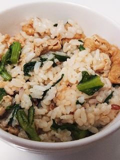 春菊と豚バラの混ぜご飯-レシピのメイン写真