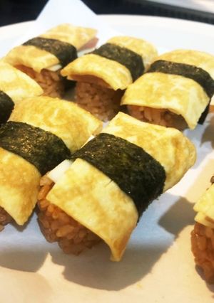 スパムオムライスおむすび　にぎりサイズ-レシピのメイン写真