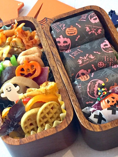 俵おにぎり ハロウィン弁当 詰め方★-レシピのメイン写真