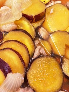 ホックリ♪甘うま♪さつま芋と鶏肉の煮物-レシピのメイン写真