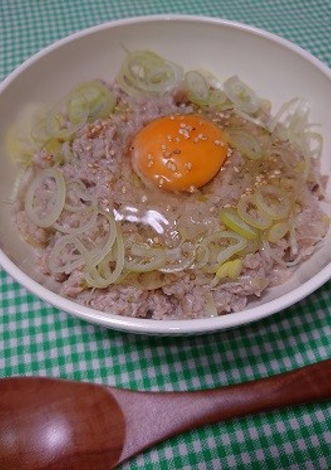 簡単☆お手軽ネギ塩そぼろ丼♩-レシピのメイン写真