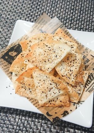 揚げない☆餃子の皮おつまみチップス-レシピのメイン写真