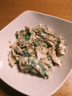 柔らか~鶏胸肉の梅と青じそ和え-レシピのメイン写真