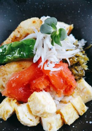 全部がメイン！笑 とり天たらこしらす丼-レシピのメイン写真