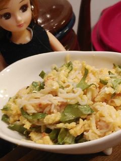 リカちゃん♡しっかり炒めのカニ玉四角豆♪-レシピのメイン写真