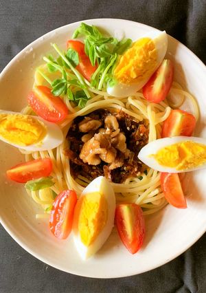 ペペロンチーノと那古野の華・くるみの華-レシピのメイン写真