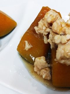 2つの味!かぼちゃの煮物・鶏そぼろあん-レシピのメイン写真