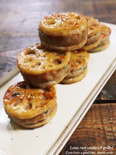 れんこんの挟み焼き-レシピのメイン写真