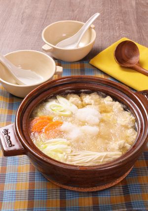 ふわふわ！鶏だんごと白菜のみぞれ鍋-レシピのメイン写真
