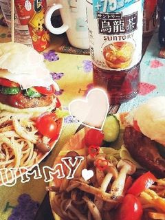 簡単ハンバーガーの付け合せ〜パスタ〜-レシピのメイン写真