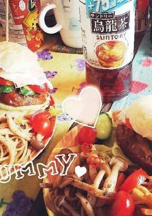 簡単ハンバーガーの付け合せ〜パスタ〜-レシピのメイン写真