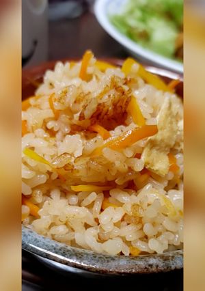 ホクホク♡人参の炊き込みご飯-レシピのメイン写真