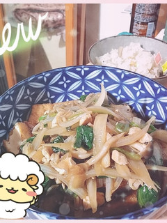 【出稼ぎメシ】厚揚げのきのこあんかけ-レシピのメイン写真