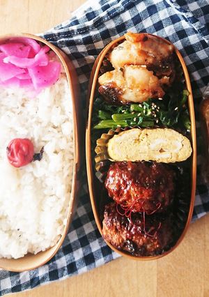お弁当★ホタテハンバーグ弁当★作り置き-レシピのメイン写真